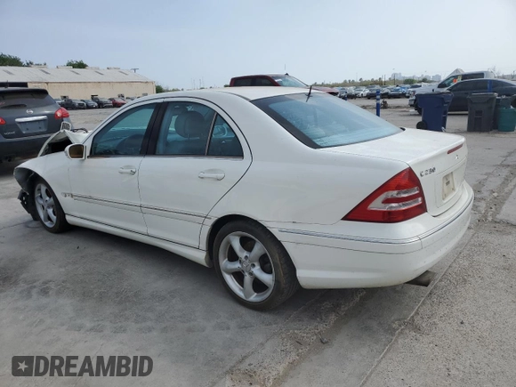 2006 Mercedes-Benz C 230 Sport with VIN WDBRF52H76A873641, listed as a Copart auction lot 46688054 with 123,877 mi miles and Salvage title. Bid and sale history available at DreamBid. Image 2.