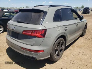 2019 Audi SQ5 Premium Plus with VIN WA1B4AFY9K2075023, listed as a Copart auction lot 57609334 with Not Provided miles and Salvage Title. Bid and sale history available at DreamBid. Image 3.