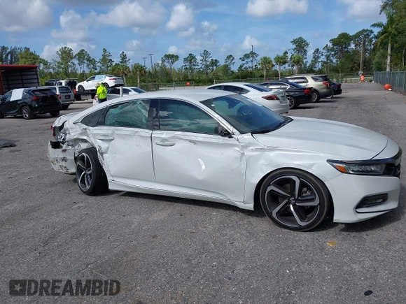 2019 Honda Accord Sport with VIN 1HGCV1F33KA113896, listed as a IAAI auction lot 41961776 with 92,248 mi miles and . Bid and sale history available at DreamBid. Image 6.