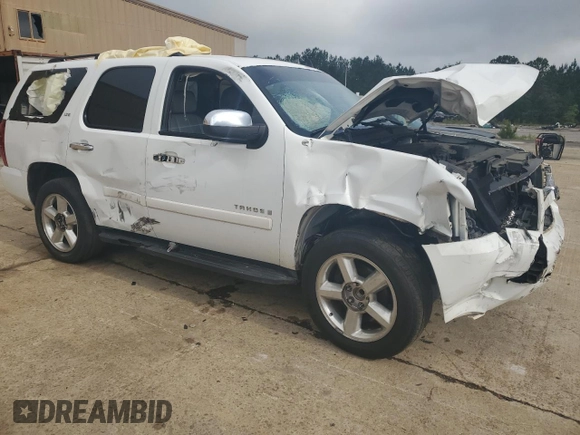 2008 Chevrolet Tahoe LTZ with VIN 1GNFC13J38R103830, listed as a Copart auction lot 53938025 with 161,942 mi miles and Salvage title. Bid and sale history available at DreamBid. Image 4.