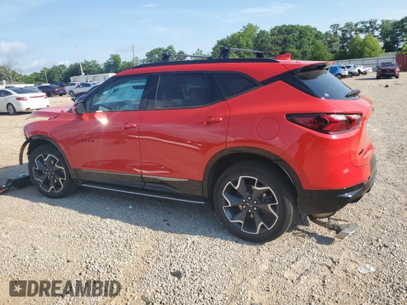 2021 Chevrolet Blazer RS with VIN 3GNKBERS6MS573933, listed as a Copart auction lot 57029055 with 39,454 mi miles and Non repairable. Bid and sale history available at DreamBid. Image 2.