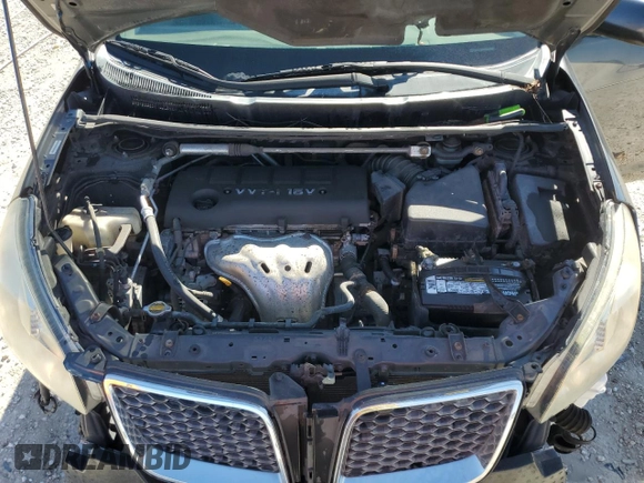2009 Pontiac Vibe GT with VIN 5Y2SR670X9Z402656, listed as a Copart auction lot 86394554 with 118,124 mi miles and Salvage Title. Bid and sale history available at carsss.com. Image 11.