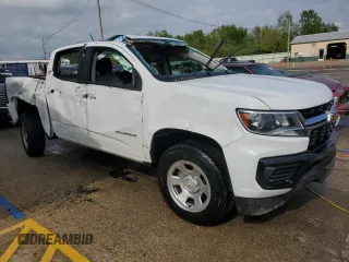 2021 Chevrolet Colorado 2WD Work Truck with VIN 1GCGSBEA3M1273469, listed as a Copart auction lot 55304825 with 46,680 mi miles and Salvage title. Bid and sale history available at DreamBid. Image 4.