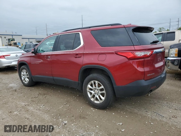 2019 Chevrolet Traverse LT Cloth with VIN 1GNERGKW7KJ178501, listed as a Copart auction lot 55826025 with 185,742 mi miles and Salvage title. Bid and sale history available at DreamBid. Image 2.