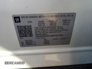 2021 Chevrolet Blazer RS with VIN 3GNKBKRS1MS527201, listed as a Copart auction lot 83825174 with 40,077 mi miles and Salvage title. Bid and sale history available at DreamBid. Image 13.