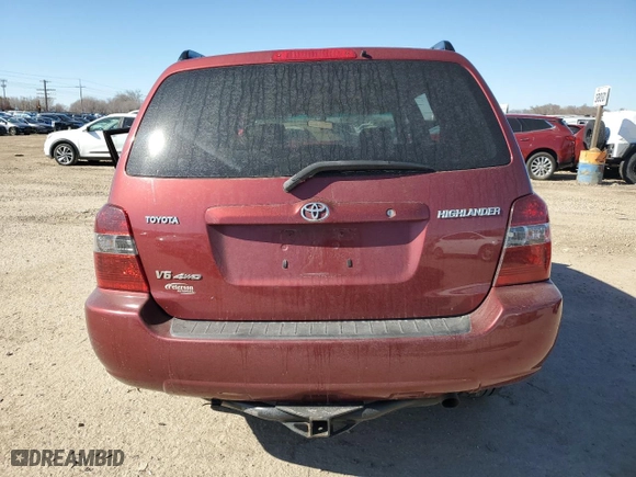 2006 Toyota Highlander w/3rd Row with VIN JTEEP21A660170548, listed as a Copart auction lot 47075045 with 225,920 mi miles and Salvage Title. Bid and sale history available at carsss.com. Image 6.
