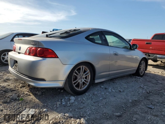 2006 Acura RSX with VIN JH4DC54896S007675, listed as a Copart auction lot 77030424 with 72,256 mi miles and Salvage Title. Bid and sale history available at carsss.com. Image 3.