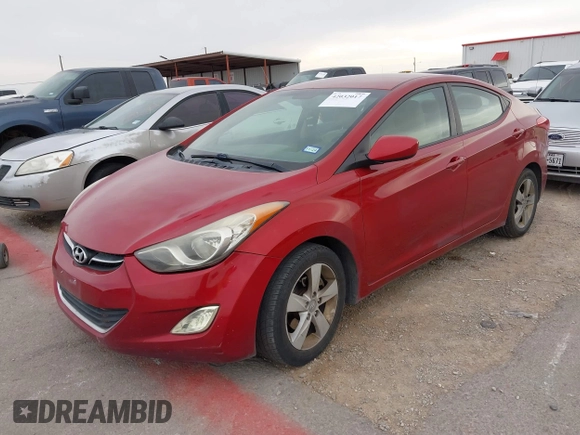 2012 Hyundai Elantra Limited with VIN KMHDH4AE4CU299884, listed as a IAAI auction lot 42032017 with 148,216 mi miles. Bid and sale history available at carsss.com. Image 2.