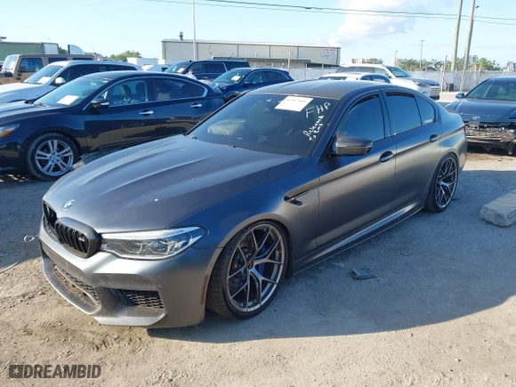 2019 BMW M5 Competition with VIN WBSJF0C59KB447419, listed as a IAAI auction lot 41997505 with 1 mi miles. Bid and sale history available at carsss.com. Image 16.