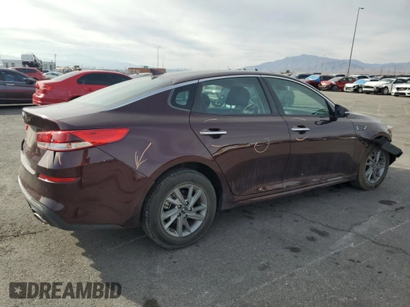 2019 Kia Optima LX with VIN 5XXGT4L31KG282038, listed as a Copart auction lot 45764855 with 53,126 mi miles and Salvage Title. Bid and sale history available at carsss.com. Image 3.