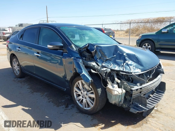 2015 Nissan Sentra S with VIN 3N1AB7AP8FY324463, listed as a IAAI auction lot 41738235 with 159,024 mi miles. Bid and sale history available at carsss.com. Image 1.
