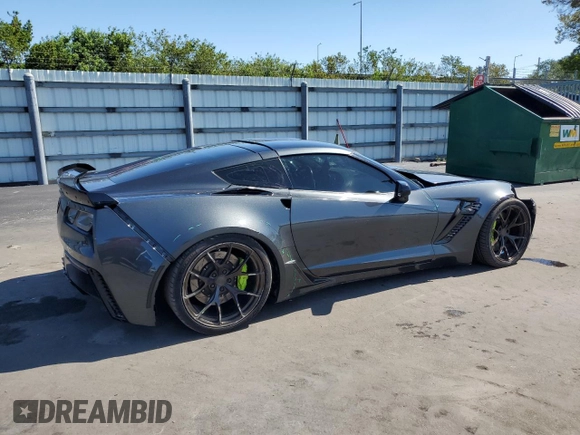 2018 Chevrolet Corvette Z06 2LZ with VIN 1G1YS2D61J5602328, listed as a Copart auction lot 57045475 with 71,441 mi miles and Salvage title. Bid and sale history available at DreamBid. Image 3.