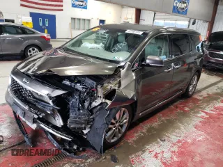 2016 Kia Sedona SX-L with VIN KNDME5C16G6135608, listed as a Copart auction lot 43766105 with 0 mi miles and Salvage Title. Bid and sale history available at carsss.com. Image 1.