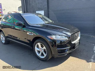 2018 Jaguar F-PACE 30t Premium with VIN SADCJ2GX0JA296016, listed as a Copart auction lot 46682375 with 105,337 mi miles and Clean Title. Bid and sale history available at carsss.com. Image 1.