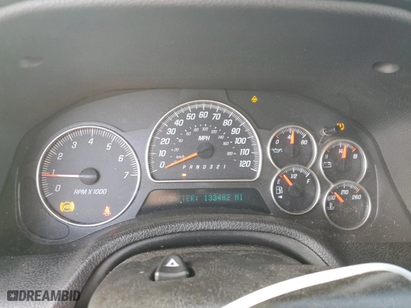 2008 GMC Envoy Denali with VIN 1GKET63MX82167159, listed as a Copart auction lot 46525255 with 133,482 mi miles and Salvage Title. Bid and sale history available at carsss.com. Image 9.
