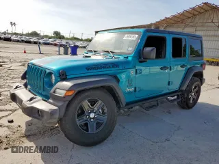 2020 Jeep Wrangler Unlimited Sport S with VIN 1C4HJXDN9LW212590, listed as a Copart auction lot 56854165 with 51,925 mi miles and Salvage title. Bid and sale history available at DreamBid. Image 1.