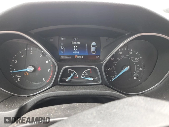2018 Ford Focus SE with VIN 1FADP3F24JL287615, listed as a Copart auction lot 58670475 with 93,062 mi miles and Clean title. Bid and sale history available at DreamBid. Image 9.