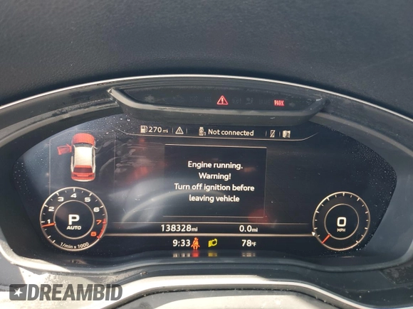 2018 Audi Q5 Premium Plus with VIN WA1BNAFYXJ2005610, listed as a Copart auction lot 58740605 with 138,328 mi miles and Salvage title. Bid and sale history available at DreamBid. Image 9.