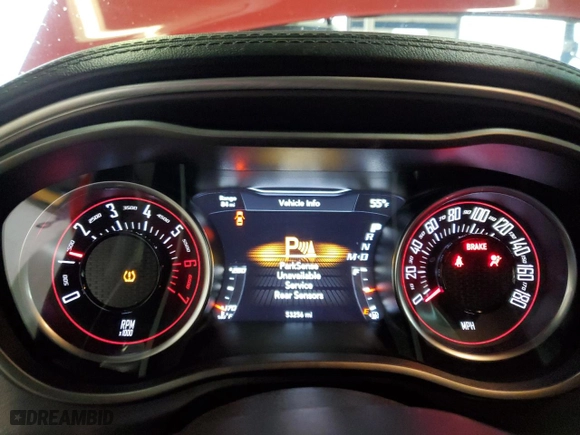 2020 Dodge Challenger R/T Scat Pack with VIN 2C3CDZFJ8LH121157, listed as a Copart auction lot 49254305 with 53,256 mi miles and Salvage Title. Bid and sale history available at carsss.com. Image 9.