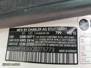 2016 Mercedes-Benz E-Class E 350 Sport with VIN WDDHF5KB0GB275773, listed as a Copart auction lot 42367075 with 126,348 mi miles and Salvage Title. Bid and sale history available at carsss.com. Image 12.