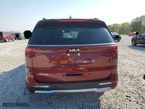 2024 Kia Carnival SX with VIN KNDNE5H36R6406622, listed as a Copart auction lot 75756914 with 9,332 mi miles and Salvage Title. Bid and sale history available at carsss.com. Image 6.