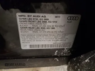2018 Audi SQ5 Prestige with VIN WA1C4AFYXJ2048481, listed as a Copart auction lot 82806644 with 122,171 mi miles and Salvage Title. Bid and sale history available at DreamBid. Image 13.