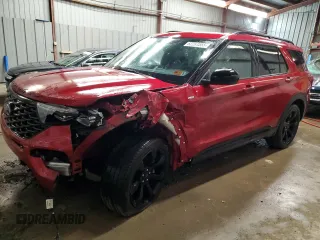 2023 Ford Explorer ST-Line with VIN 1FMSK8KH0PGC01673, listed as a Copart auction lot 62283555 with 7,800 mi miles and Salvage title. Bid and sale history available at DreamBid. Image 1.