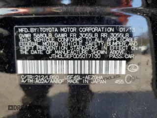2013 Lexus LS 460 z VIN JTHCL5EF0D5017130, wystawiony jako Copart lot #57209794 z przebiegiem 31 101 mil mil oraz Nie do naprawy. Historia ofert i sprzedaży dostępna na DreamBid. Obrazek 12.