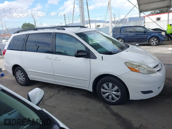 2007 Toyota Sienna CE with VIN 5TDZK23C27S023466, listed as a IAAI auction lot 41911352 with 166,600 mi miles and . Bid and sale history available at DreamBid. Image 13.