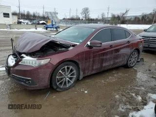 2015 Acura TLX Advance with VIN 19UUB2F79FA008503, listed as a Copart auction lot 46060255 with 127,651 mi miles and Salvage title. Bid and sale history available at DreamBid. Image 1.