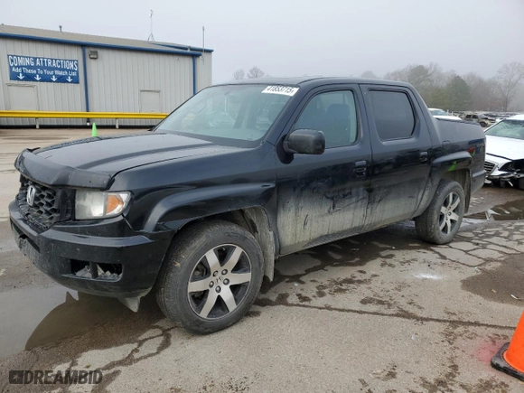 2014 Honda Ridgeline SE with VIN 5FPYK1F60EB007819, listed as a Copart auction lot 41853715 with 90,661 mi miles and Salvage Title. Bid and sale history available at carsss.com. Image 1.