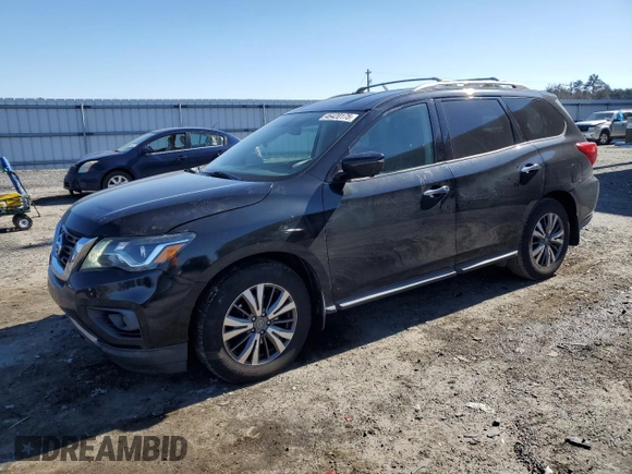 2017 Nissan Pathfinder SL with VIN 5N1DR2MNXHC630140, listed as a Copart auction lot 46420175 with 95,600 mi miles and Salvage title. Bid and sale history available at DreamBid. Image 1.