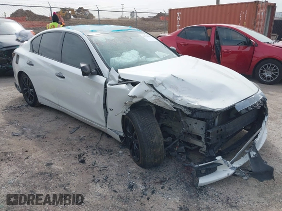 2015 Infiniti Q50 z VIN JN1BV7APXFM335981, wystawiony jako IAAI lot #41718555 z przebiegiem 83 918 mil mil oraz . Historia ofert i sprzedaży dostępna na DreamBid. Obrazek 1.