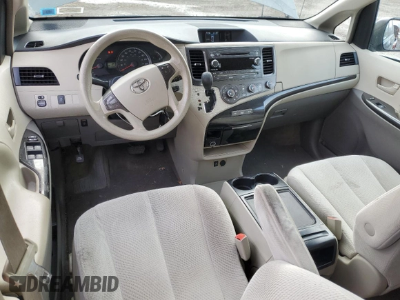 2012 Toyota Sienna LE with VIN 5TDJK3DC8CS033415, listed as a Copart auction lot 89263775 with 221,568 mi miles and Salvage Title. Bid and sale history available at carsss.com. Image 8.