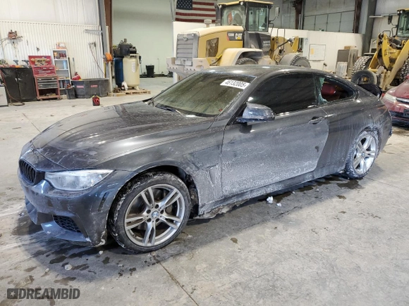 2015 BMW 4 Series 435i xDrive with VIN WBA3R5C57FK372498, listed as a Copart auction lot 46132005 with 0 mi miles and Salvage Title. Bid and sale history available at carsss.com. Image 1.