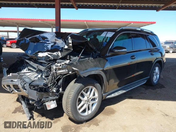 2020 Mercedes-Benz GLS 450 with VIN 4JGFF5KEXLA056309, listed as a IAAI auction lot 41832916 with 96,560 mi miles and . Bid and sale history available at DreamBid. Image 2.