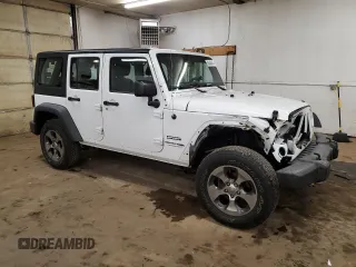 2018 Jeep Wrangler JK Unlimited Sport S with VIN 1C4BJWDG8JL828961, listed as a Copart auction lot 80446474 with 74,577 mi miles and Salvage Title. Bid and sale history available at carsss.com. Image 4.