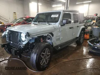 2024 Jeep Wrangler Sahara with VIN 1C4PJXEN1RW329776, listed as a Copart auction lot 85783094 with 1,182 mi miles and Salvage Title. Bid and sale history available at carsss.com. Image 1.