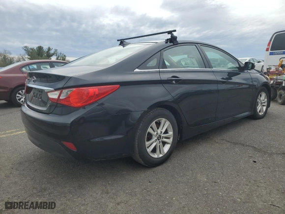 2014 Hyundai Sonata GLS with VIN 5NPEB4AC0EH847076, listed as a Copart auction lot 51827105 with 167,517 mi miles and Salvage Title. Bid and sale history available at carsss.com. Image 3.