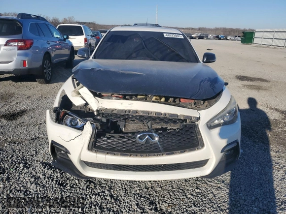 2018 Infiniti Q50 3.0t LUXE with VIN JN1EV7AP7JM360648, listed as a Copart auction lot 88972065 with 87,567 mi miles and Salvage Title. Bid and sale history available at carsss.com. Image 5.