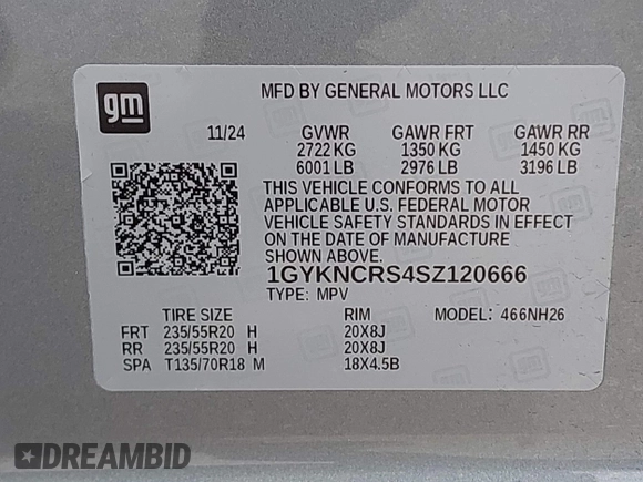 2025 Cadillac XT5 FWD Premium Luxury with VIN 1GYKNCRS4SZ120666, listed as a IAAI auction lot 41958229 with 10,246 mi miles and . Bid and sale history available at DreamBid. Image 9.