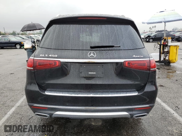 2020 Mercedes-Benz GLS 450 with VIN 4JGFF5KE5LA137234, listed as a Copart auction lot 80938553 with 25,658 mi miles and . Bid and sale history available at DreamBid. Image 6.