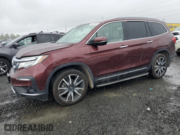 2019 Honda Pilot Touring 8-Passenger with VIN 5FNYF6H94KB056213, listed as a Copart auction lot 56429585 with 106,735 mi miles and Salvage title. Bid and sale history available at DreamBid. Image 1.