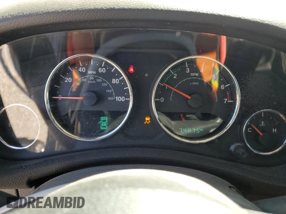 2018 Jeep Wrangler Unlimited Sport S with VIN 1C4BJWDG8JL814090, listed as a Copart auction lot 49155145 with 74,875 mi miles and Salvage Title. Bid and sale history available at DreamBid. Image 9.