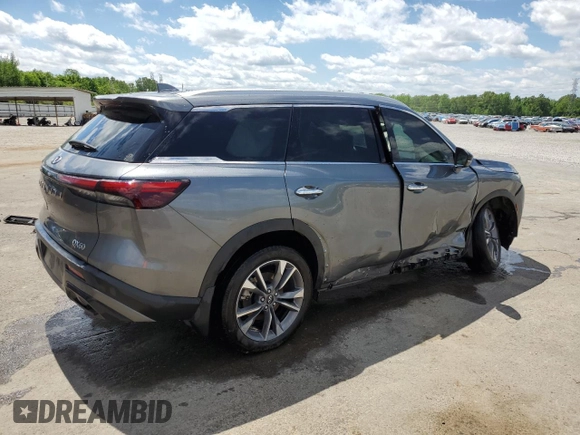 2024 Infiniti QX60 Luxe z VIN 5N1DL1FR9RC351355, wystawiony jako Copart lot #54048625 z przebiegiem 33 079 mil mil oraz Szkoda całkowita • Salvage title. Historia ofert i sprzedaży dostępna na DreamBid. Obrazek 3.