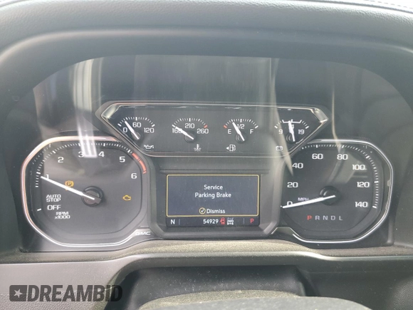 2021 GMC Sierra 1500 SLT z VIN 3GTU9DET5MG216851, wystawiony jako Copart lot #50587485 z przebiegiem 54 929 mil mil oraz Szkoda całkowita • Salvage title. Historia ofert i sprzedaży dostępna na DreamBid. Obrazek 9.