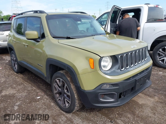 2015 Jeep Renegade Latitude with VIN ZACCJBBT6FPB28081, listed as a IAAI auction lot 42217931 with 212,027 mi miles. Bid and sale history available at carsss.com. Image 1.