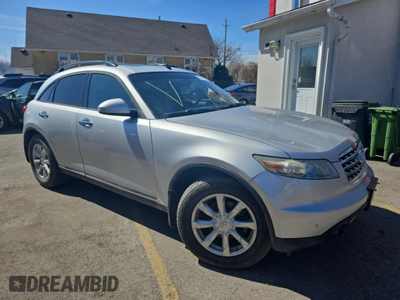 2006 Infiniti FX z VIN JNRAS08W96X206490, wystawiony jako Copart lot #51626615 z przebiegiem 132 711 mil mil oraz Czysty tytuł • Clean title. Historia ofert i sprzedaży dostępna na DreamBid. Obrazek 1.