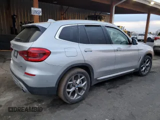2020 BMW X3 xDrive30i with VIN 5UXTY5C0XL9C73799, listed as a Copart auction lot 48844655 with 37,526 mi miles and Salvage Title. Bid and sale history available at DreamBid. Image 3.