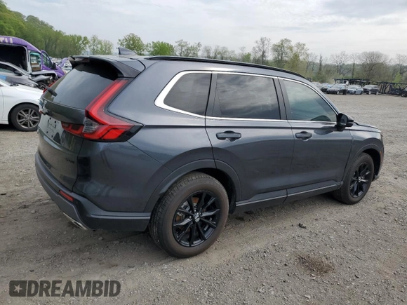 2025 Honda CR-V Sport-L with VIN 7FARS6H84SE012482, listed as a Copart auction lot 55705295 with 3,547 mi miles and Salvage Title. Bid and sale history available at DreamBid. Image 3.